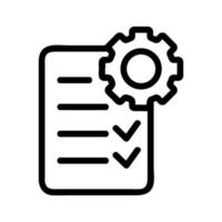 configurar uma lista de ícones vetoriais. ilustração de símbolo de contorno isolado vetor