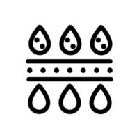 vetor de ícone do esquema de tratamento de água. ilustração de símbolo de contorno isolado