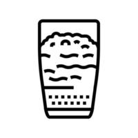 ilustração vetorial de ícone de linha de café com leite vetor