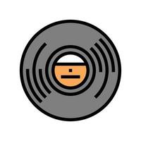 acessório de vinil para ouvir ilustração vetorial de ícone de cor de música vetor