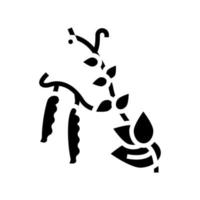 ilustração em vetor ícone glifo de ervilhas maduras