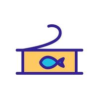 vetor de ícone de peixe enlatado. ilustração de símbolo de contorno isolado