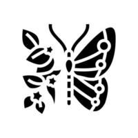 ilustração vetorial de ícone de glifo boho borboleta vetor