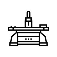 ilustração em vetor de ícone de linha de serra de mesa