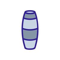 ilustração de contorno de vetor de ícone de vaso listrado horizontal