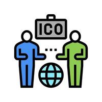 ilustração vetorial de ícone de cor de ico de investidores vetor