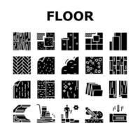 vetor de conjunto de ícones de coleção de instalação de piso