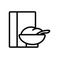 vetor de ícone de cereais de pequeno-almoço. ilustração de símbolo de contorno isolado