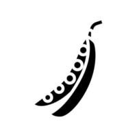 ilustração em vetor ícone glifo de ervilhas de colheita agrícola