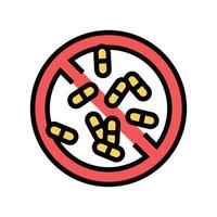 ilustração em vetor ícone de cor de vício de pílulas de analgésicos