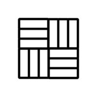 ilustração de contorno de vetor de ícone quadrado de azulejo