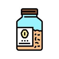 ilustração vetorial de ícone de cor de cereal de aveia garrafa vetor