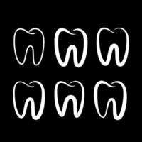 dentes dentista clínica odontológica logotipo símbolo ícone vetor modelo