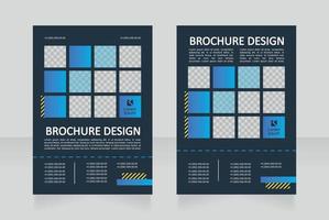 escritório de design arquitetônico informações de contato design de brochura em branco. modelo definido com espaço de cópia de texto. coleção de relatórios corporativos pré-fabricados. 2 páginas de papel editáveis vetor