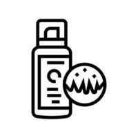 spray para ilustração vetorial de ícone de linha de lã animal vetor