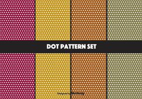 Conjunto retro de padrões de pontos coloridos vetor