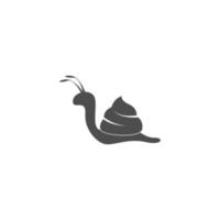 modelo de ilustração de design de logotipo de ícone de caracol vetor