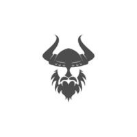 design de logotipo de ícone viking vetor