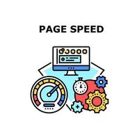 ilustração vetorial de ícone de velocidade de página vetor