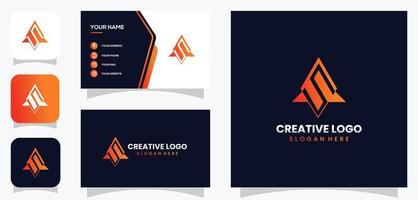 gráficos vetoriais de iniciais s e logotipo de foguete de cor laranja bom design para uma empresa de tecnologia ou negócios