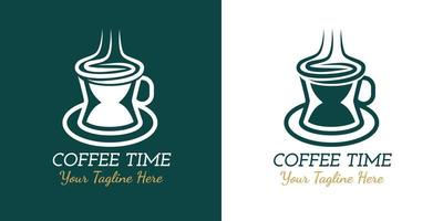 hora do café. design de logotipo de café vetor