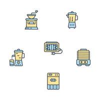 ícones de utensílios de cozinha simbolizam elementos vetoriais para infográfico web vetor