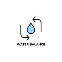 ícone de vetor de equilíbrio de água. ilustração em vetor design plano colorido. gráficos vetoriais