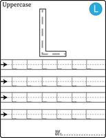 letras de rastreamento do alfabeto passo a passo az escreva a letra lição de escrita do alfabeto para crianças vetor