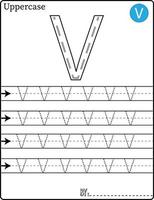 letras de rastreamento do alfabeto passo a passo az escreva a letra lição de escrita do alfabeto para crianças vetor