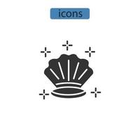 ícones de shell símbolo elementos vetoriais para infográfico web vetor