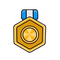 vetor de ilustração de medalha de ouro, vencedor, perfeito para impressão, etc.