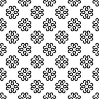 padrão floral geométrico de mandalas boho asiático branco preto para impressão em tecido, outros produtos sob demanda vetor