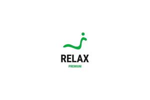 ideia de ilustração vetorial de design de logotipo de assento de dormir plano relax vetor