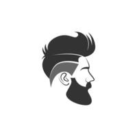 ilustração de design de ícone de penteado masculino vetor