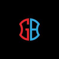 gb letter logo design criativo com gráfico vetorial, design de logotipo simples e moderno abc. vetor