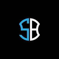 design criativo do logotipo da carta sb com gráfico vetorial, design de logotipo simples e moderno abc. vetor