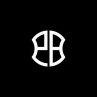 design criativo do logotipo da letra pb com gráfico vetorial, design de logotipo simples e moderno abc. vetor