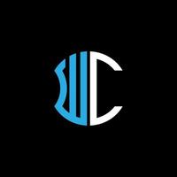 wc letter logo design criativo com gráfico vetorial, design de logotipo simples e moderno abc. vetor