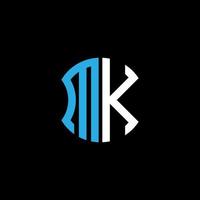 design criativo do logotipo da letra mk com gráfico vetorial, design de logotipo simples e moderno abc. vetor