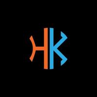 hk letter logo design criativo com gráfico vetorial, design de logotipo simples e moderno abc. vetor