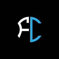 design criativo do logotipo da carta fc com gráfico vetorial, design de logotipo simples e moderno abc. vetor