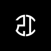 design criativo do logotipo da letra zi com gráfico vetorial, design de logotipo simples e moderno abc. vetor