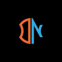 design criativo do logotipo da letra dn com gráfico vetorial, design de logotipo simples e moderno abc. vetor