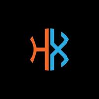 hx letter logo design criativo com gráfico vetorial, design de logotipo simples e moderno abc. vetor