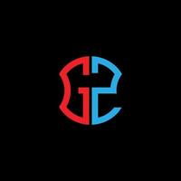 gz letter logo design criativo com gráfico vetorial, design de logotipo simples e moderno abc. vetor