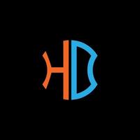 design criativo de logotipo de letra hd com gráfico vetorial, design de logotipo simples e moderno abc. vetor