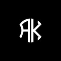 ak letter logo design criativo com gráfico vetorial, design de logotipo simples e moderno abc. vetor