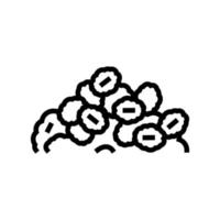 ilustração em vetor ícone de linha de pilha de cereais