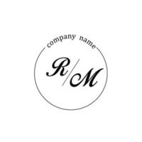 inicial rm logotipo monograma carta minimalista vetor