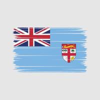pinceladas de bandeira de fiji. bandeira nacional vetor